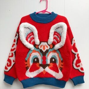 Autumn Winter Girls Cartoon Knitted Sweaters